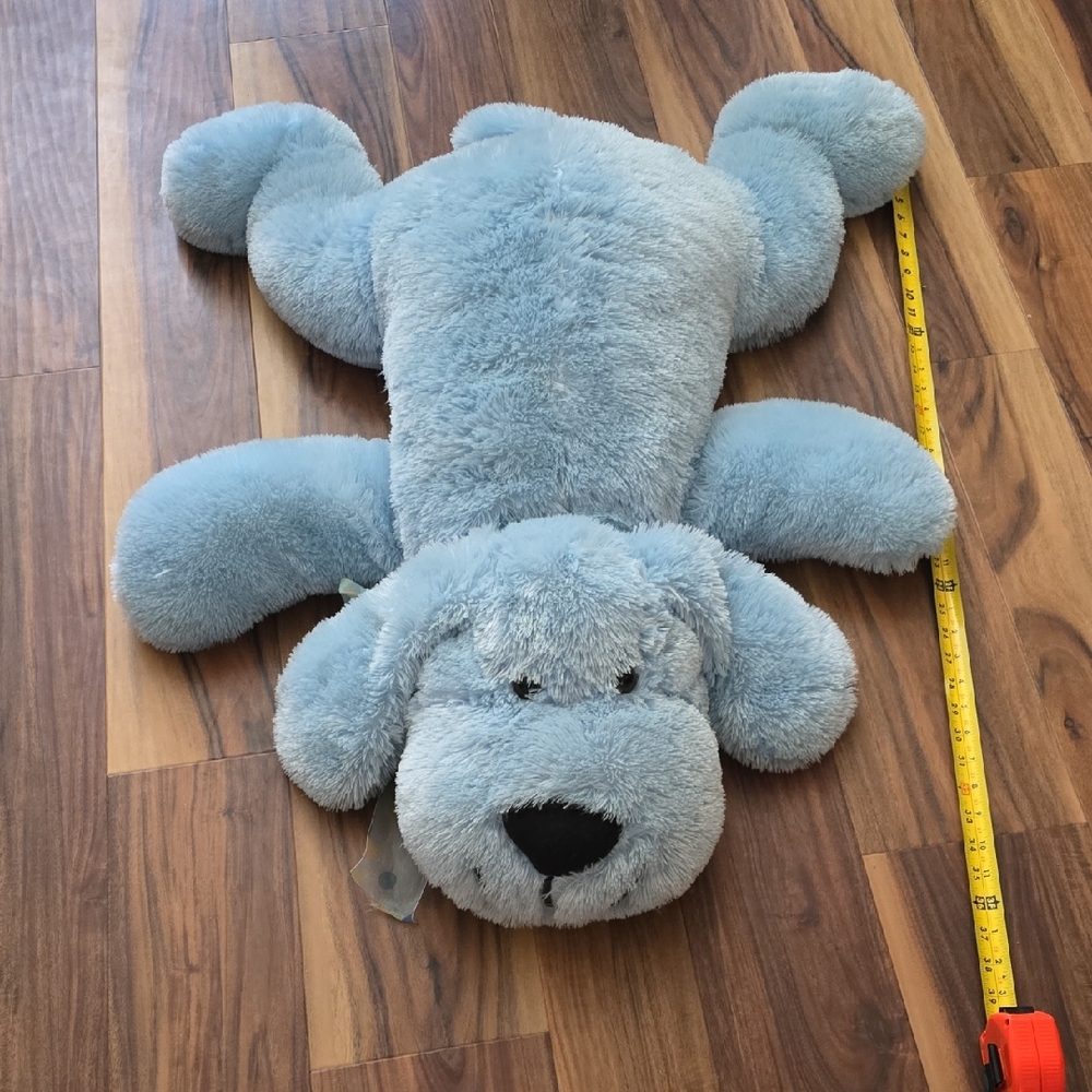 Vintage. Like New. Oversized, Supersoft Plush Blue Dog Stuffie Roughly 40"x32"